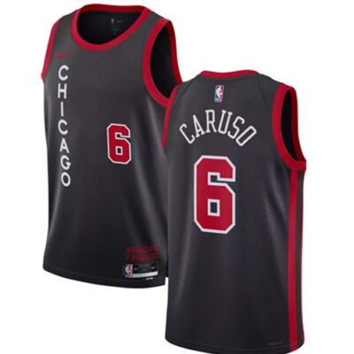 Chicago Bulls #6 Alex Caruso Black 2023/24 City Edition Stitched Basketball Jersey