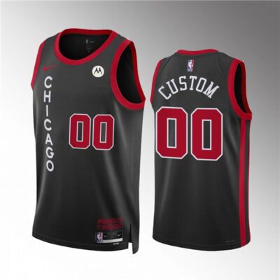 Chicago Bulls Active Player Custom Black 2023/24 City Edition Stitched Basketball Jersey