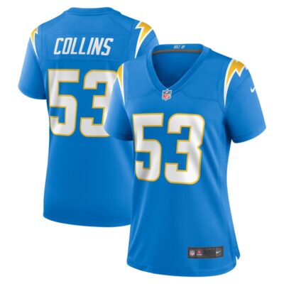 Chris Collins Los Angeles Chargers Women Team Game Jersey - Powder Blue