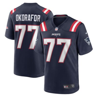 Chukwuma Okorafor New England Patriots Game Jersey - Navy