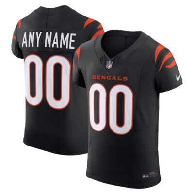 Cincinnati Bengals Team Vapor F.U.S.E. Elite Custom Jersey - Black