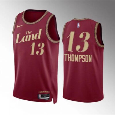 Cleveland Cavaliers #13 Tristan Thompson Wine 2023/24 City Edition Stitched Jersey