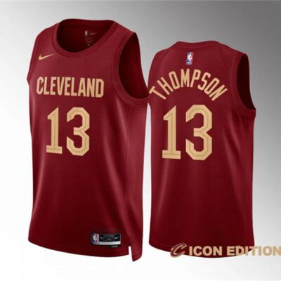 Cleveland Cavaliers #13 Tristan Thompson Wine Icon Edition Stitched Jersey