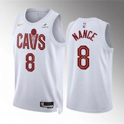 Cleveland Cavaliers #8 Pete Nance White Association Edition Stitched Jersey