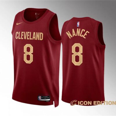 Cleveland Cavaliers #8 Pete Nance Wine Icon Edition Stitched Jersey