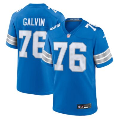 Connor Galvin Detroit Lions Team Game Jersey - Blue