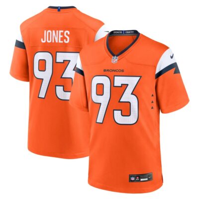 D.J. Jones Denver Broncos Team Game Jersey - Orange