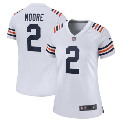 D.J. Moore Chicago Bears Women Alternate Game Jersey - White