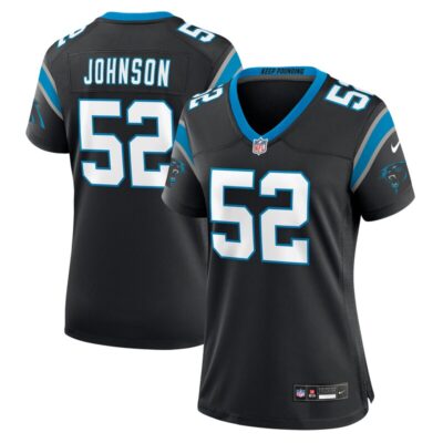 DJ Johnson Carolina Panthers Women Game Jersey - Black