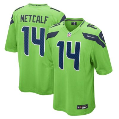 DK Metcalf Seattle Seahawks Game Jersey - Neon Green