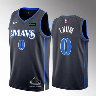 Dallas Mavericks #0 Dante Exum Black 2023/24 City Edition Stitched Basketball Jersey