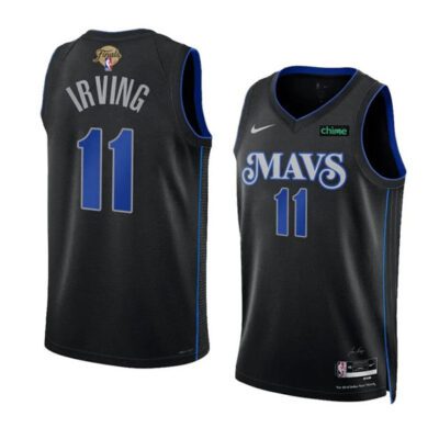 Dallas Mavericks #11 Kyrie Irving Black 2024 Finals City Edition Stitched Basketball Jersey