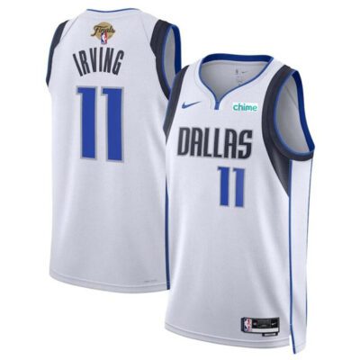 Dallas Mavericks #11 Kyrie Irving White 2024 Finals Association Edition Stitched Basketball Jersey