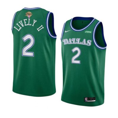 Dallas Mavericks #2 Dereck Lively II Green 2024 Finals Classic Edition Stitched Basketball Jersey