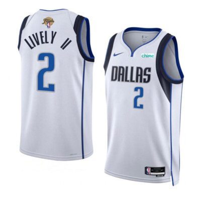 Dallas Mavericks #2 Dereck Lively II White 2024 Finals Association Edition Stitched Basketball Jersey