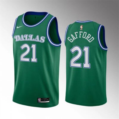 Dallas Mavericks #21 Daniel Gafford Green Classic Edition Stitched Basketball Jersey