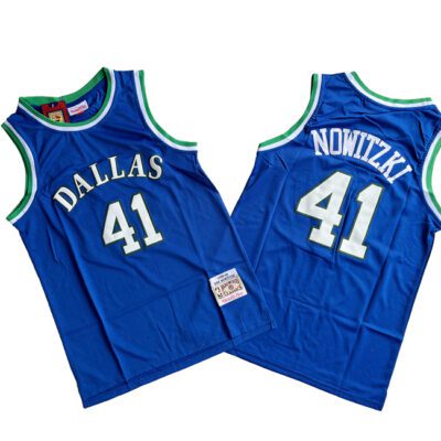 Dallas Mavericks #41 Dirk Nowitzki Blue Stitched Jersey