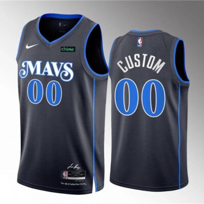 Dallas Mavericks Active Player Custom Black 2023/24 City Edition Stitched Basketball Jersey