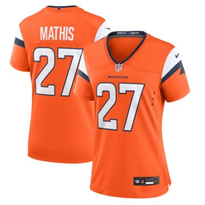 Damarri Mathis Denver Broncos Women Team Game Jersey - Orange