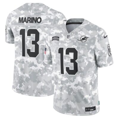 Dan Marino Miami Dolphins 2024 Salute to Service Retired Player Limited Jersey - Arctic Camo