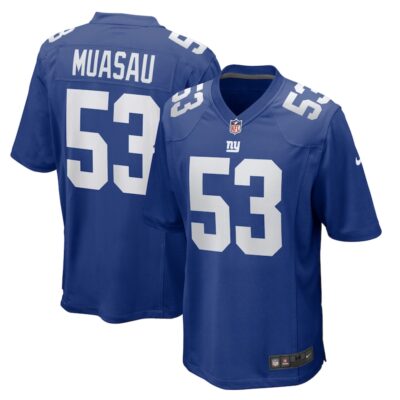 Darius Muasau New York Giants Team Game Jersey - Royal