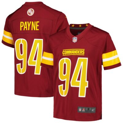 Daron Payne Washington Commanders Youth Game Jersey - Burgundy