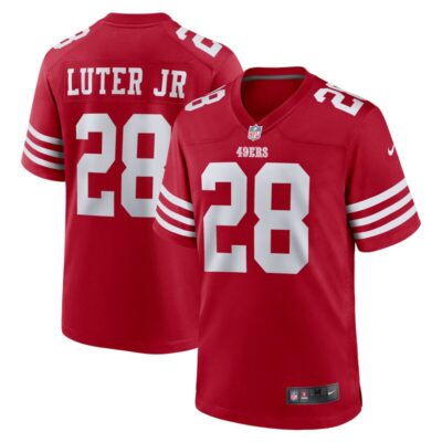 Darrell Luter Jr. San Francisco 49ers Game Jersey - Scarlet