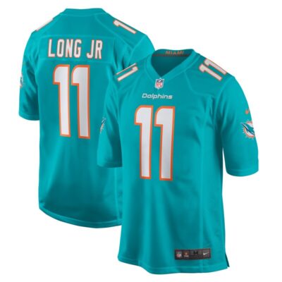 David Long Jr. Miami Dolphins Game Jersey - Aqua