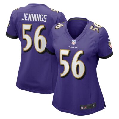 Deion Jennings Baltimore Ravens Women Game Jersey - Purple