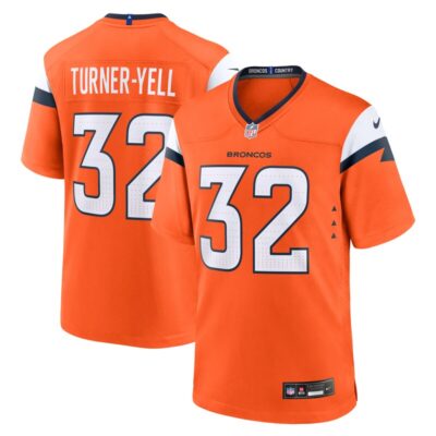 Delarrin Turner-Yell Denver Broncos Team Game Jersey - Orange