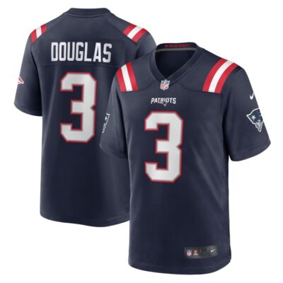 Demario Douglas New England Patriots Game Jersey - Navy