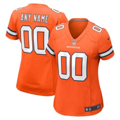 Denver Broncos Women Alternate Custom Game Jersey - Orange