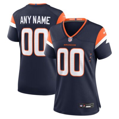 Denver Broncos Women Alternate Mile High Collection Custom Game Jersey - Navy