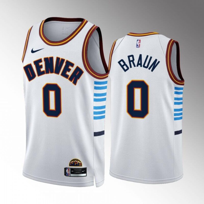 Denver Nuggets #0 Christian Braun White 2022-23City Edition Stitched Basketball Jersey