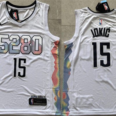 Denver Nuggets #15 Nikola Jokic White 2024 City Edition Stitched Basketball Jersey