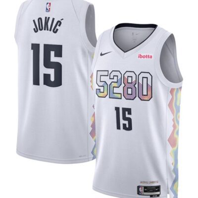 Denver Nuggets #15 Nikola Jokic White 2024/25 City Edition Stitched Basketball Jersey