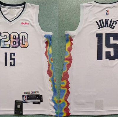 Denver Nuggets #15 Nikola Jokic White 2024/25 City Edition Stitched Basketball Jersey