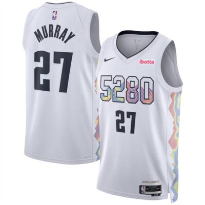 Denver Nuggets #27 Jamal Murray White 2024/25 City Edition Stitched Basketball Jersey