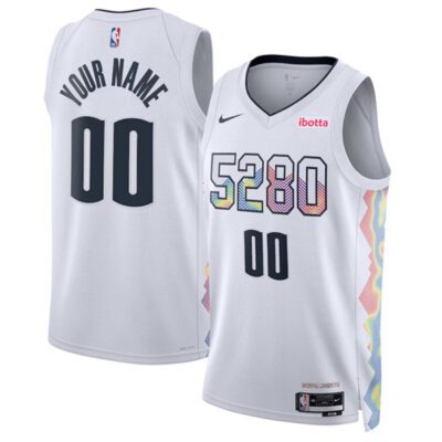 Denver Nuggets Active Player Custom White 2024/25 City Edition Stitched Basketball Jersey