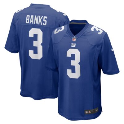 Deonte Banks New York Giants Game Jersey - Royal