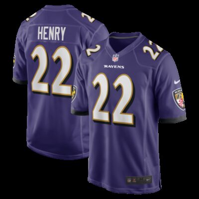 Derrick Henry Baltimore Ravens Game Player Jersey - Purple