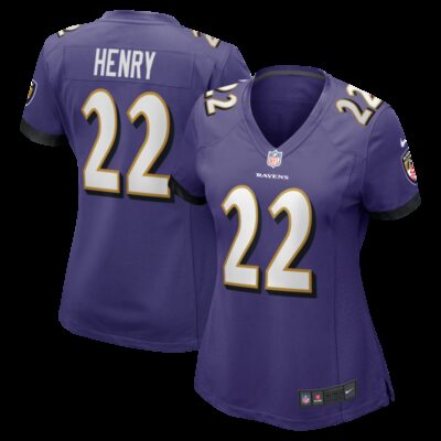 Derrick Henry Baltimore Ravens Women Game Player Jersey - Purple