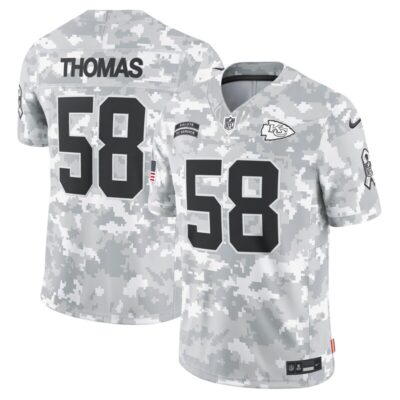 Derrick Thomas Kansas City Chiefs 2024 Salute to Service Retired Player Limited Jersey - Arctic Camo