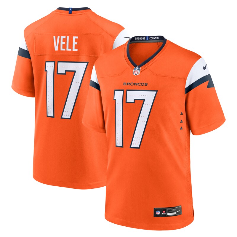 Devaughn Vele Denver Broncos Team Game Jersey - Orange