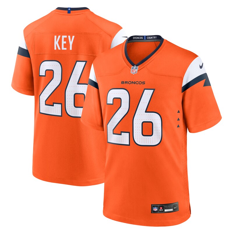 Devon Key Denver Broncos Team Game Jersey - Orange