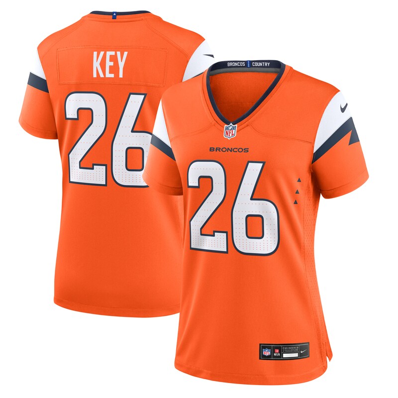 Devon Key Denver Broncos Women Team Game Jersey - Orange