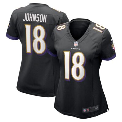 Diontae Johnson Baltimore Ravens Women Alternate Player Game Jersey - Black