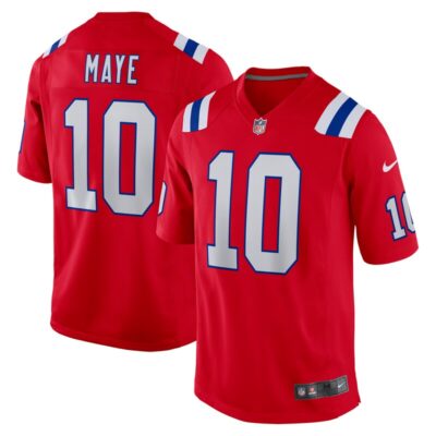 Drake Maye New England Patriots Player Game Jersey - Red