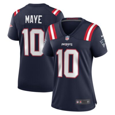 Drake Maye New England Patriots Women Player Game Jersey - Navy