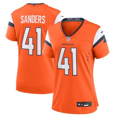 Drew Sanders Denver Broncos Women Team Game Jersey - Orange